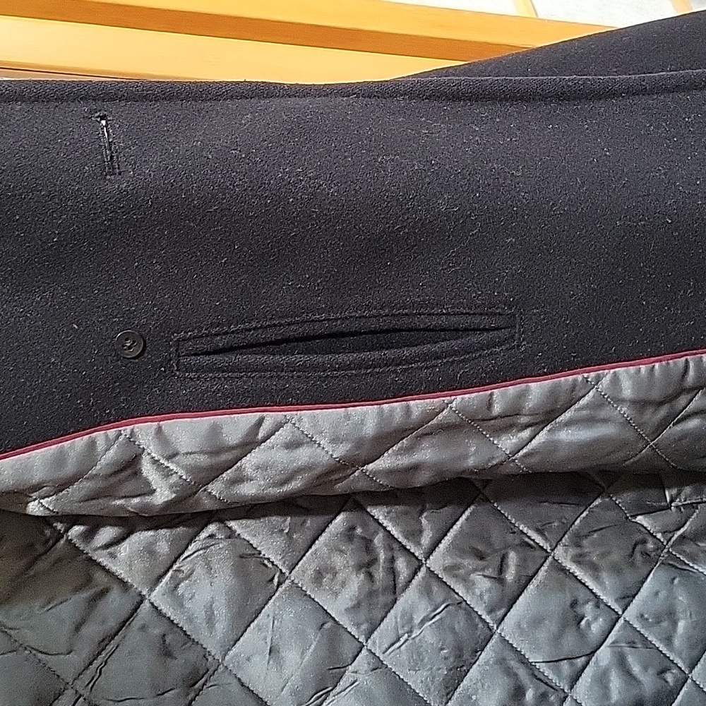 J. Crew black double breasted wool and thinsulate peacoat - Picture 4 of 13
